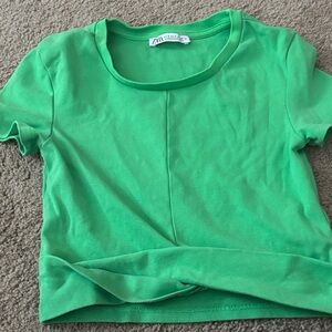 Zara Green Crop Top